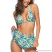 SWSMCLT Women's Flounce Halter Bikini Ruffle Skirted Swimsuits 2 Piece Swimdress Bathing Suit Blue B07MTYB9J7